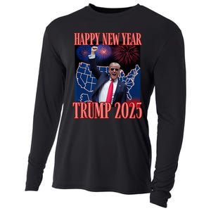 Cute Trump Happy New Year 2025 45 47 Outlaw Won Sarcasm Cooling Performance Long Sleeve Crew