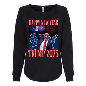 Cute Trump Happy New Year 2025 45 47 Outlaw Won Sarcasm Womens California Wash Sweatshirt