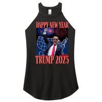 Cute Trump Happy New Year 2025 45 47 Outlaw Won Sarcasm Women's Perfect Tri Rocker Tank