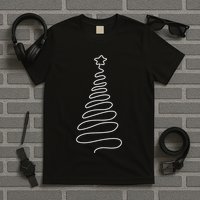 Christmas Tree Handmade Winter Line Art Family Holiday T-Shirt