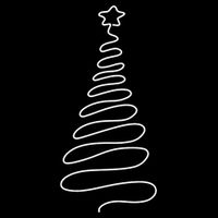 Christmas Tree Handmade Winter Line Art Family Holiday Tall T-Shirt
