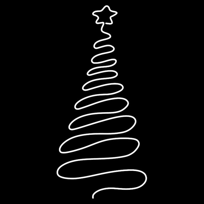 Christmas Tree Handmade Winter Line Art Family Holiday Tall T-Shirt