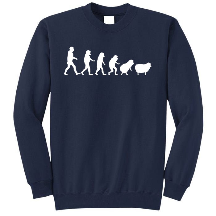 Conspiracy Theorist Human Evolution Wake Up Sheeple Sheep Tall Sweatshirt