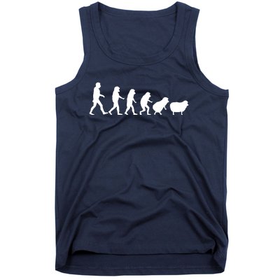 Conspiracy Theorist Human Evolution Wake Up Sheeple Sheep Tank Top