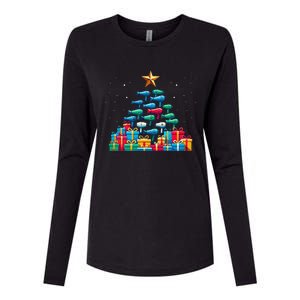 Christmas Tree Hairdryer Hairdressing Hairstylist Womens Cotton Relaxed Long Sleeve T-Shirt