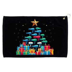 Christmas Tree Hairdryer Hairdressing Hairstylist Grommeted Golf Towel