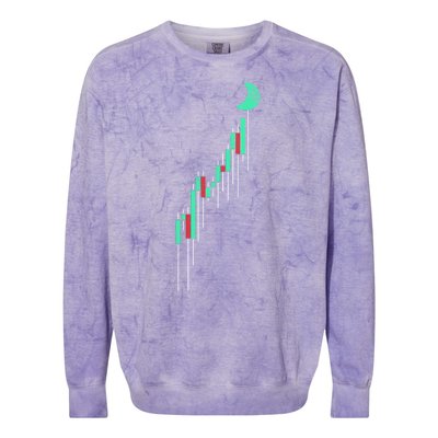 Crypto Trading Hodl Vintage Stock Colorblast Crewneck Sweatshirt