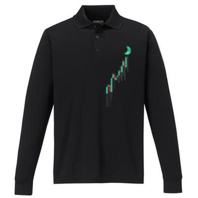 Crypto Trading Hodl Vintage Stock Performance Long Sleeve Polo