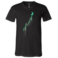 Crypto Trading Hodl Vintage Stock V-Neck T-Shirt