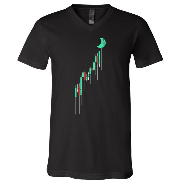 Crypto Trading Hodl Vintage Stock V-Neck T-Shirt