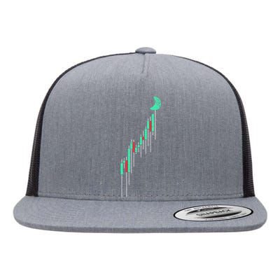 Crypto Trading Hodl Vintage Stock Flat Bill Trucker Hat