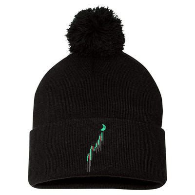 Crypto Trading Hodl Vintage Stock Pom Pom 12in Knit Beanie