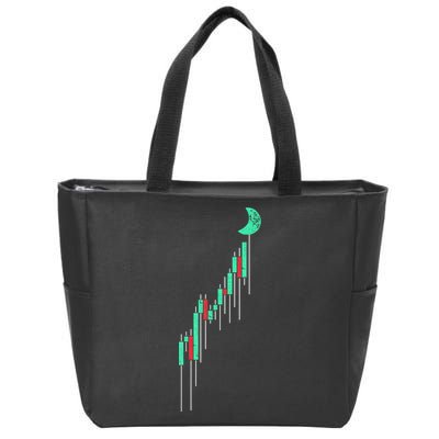 Crypto Trading Hodl Vintage Stock Zip Tote Bag