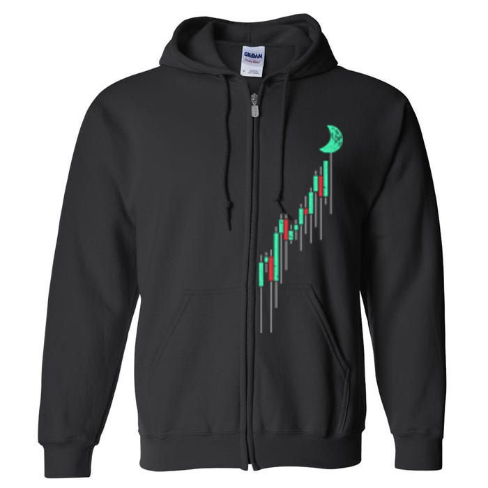 Crypto Trading Hodl Vintage Stock Full Zip Hoodie