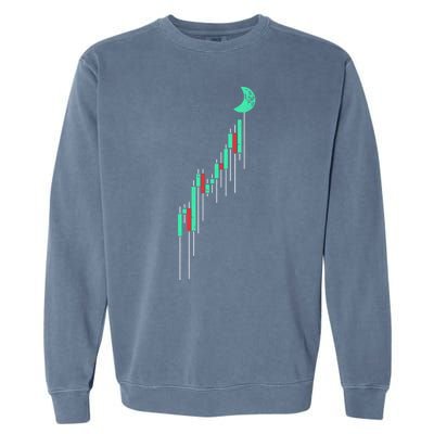 Crypto Trading Hodl Vintage Stock Garment-Dyed Sweatshirt