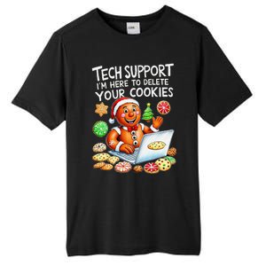 Christmas Techsupport Here To Delete Cookies Xmas Tall Fusion ChromaSoft Performance T-Shirt