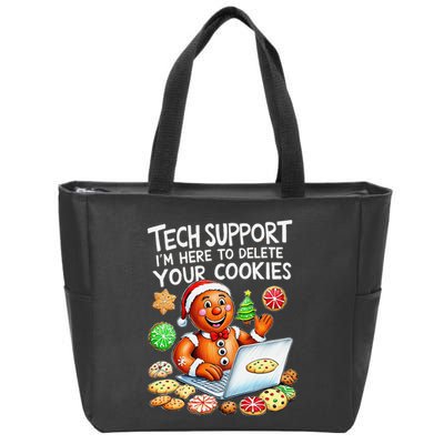 Christmas Techsupport Here To Delete Cookies Xmas Zip Tote Bag