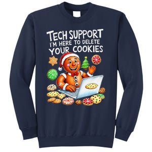 Christmas Techsupport Here To Delete Cookies Xmas Sweatshirt