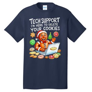 Christmas Techsupport Here To Delete Cookies Xmas Tall T-Shirt