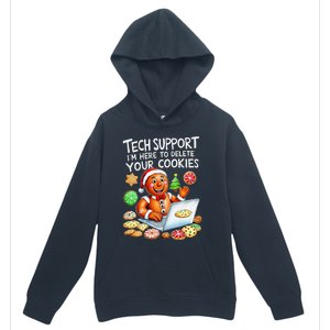 Christmas Techsupport Here To Delete Cookies Xmas Urban Pullover Hoodie