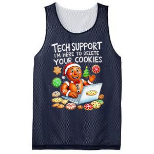 Christmas Techsupport Here To Delete Cookies Xmas Mesh Reversible Basketball Jersey Tank