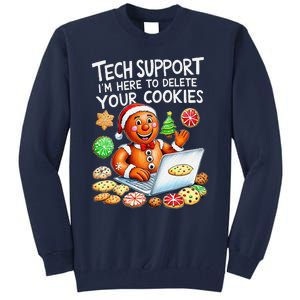 Christmas Techsupport Here To Delete Cookies Xmas Tall Sweatshirt