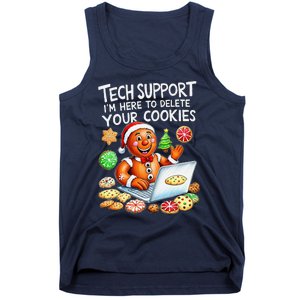 Christmas Techsupport Here To Delete Cookies Xmas Tank Top