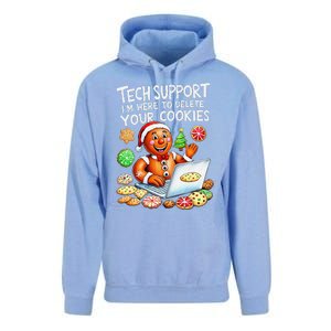 Christmas Techsupport Here To Delete Cookies Xmas Unisex Surf Hoodie