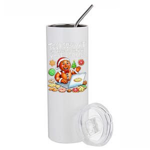 Christmas Techsupport Here To Delete Cookies Xmas Stainless Steel Tumbler