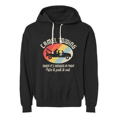 Camel Towing Halloween Retro Garment-Dyed Fleece Hoodie