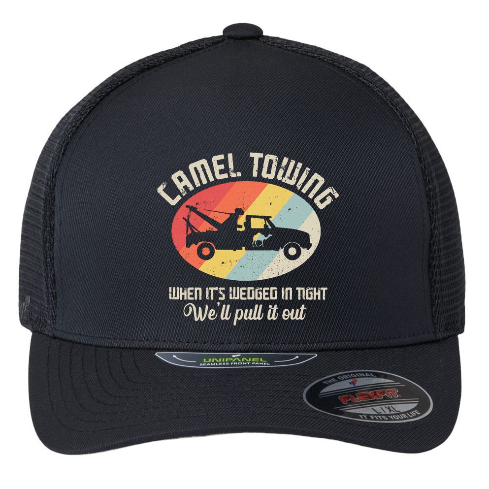 Camel Towing Halloween Retro Flexfit Unipanel Trucker Cap