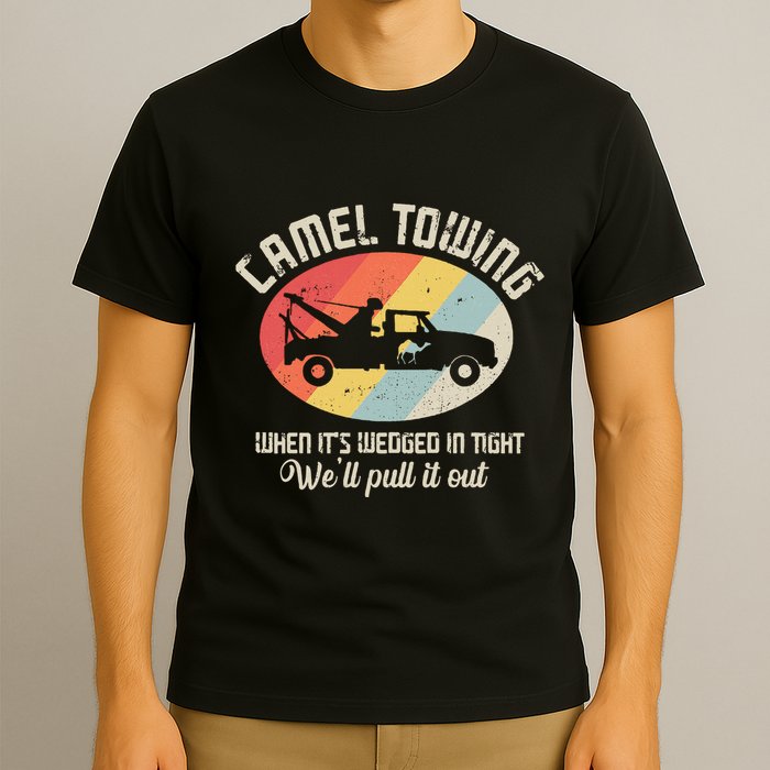Camel Towing Halloween Retro T-Shirt