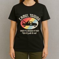 Camel Towing Halloween Retro T-Shirt