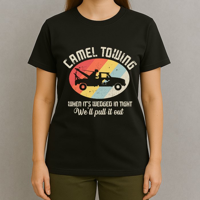 Camel Towing Halloween Retro T-Shirt