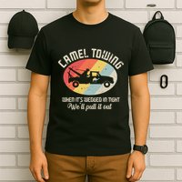 Camel Towing Halloween Retro T-Shirt