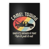 Camel Towing Halloween Retro Poster