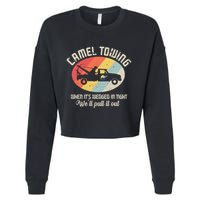 Camel Towing Halloween Retro Cropped Pullover Crew