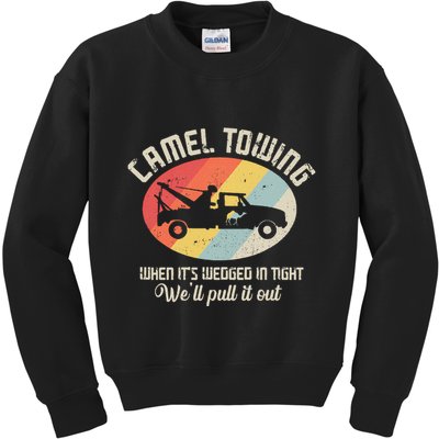 Camel Towing Halloween Retro Kids Sweatshirt