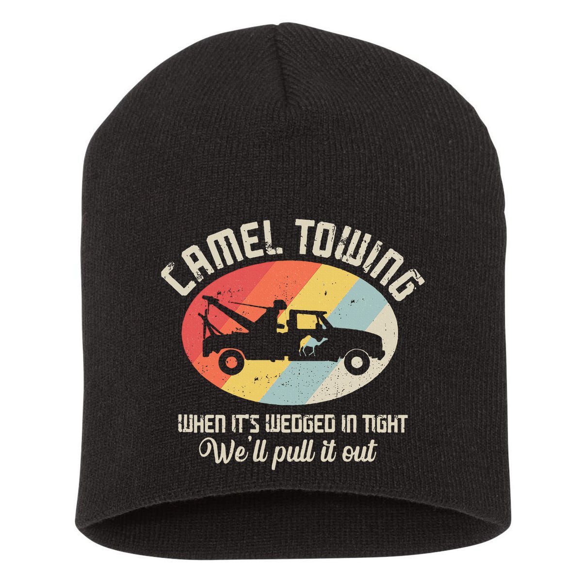 Camel Towing Halloween Retro Short Acrylic Beanie