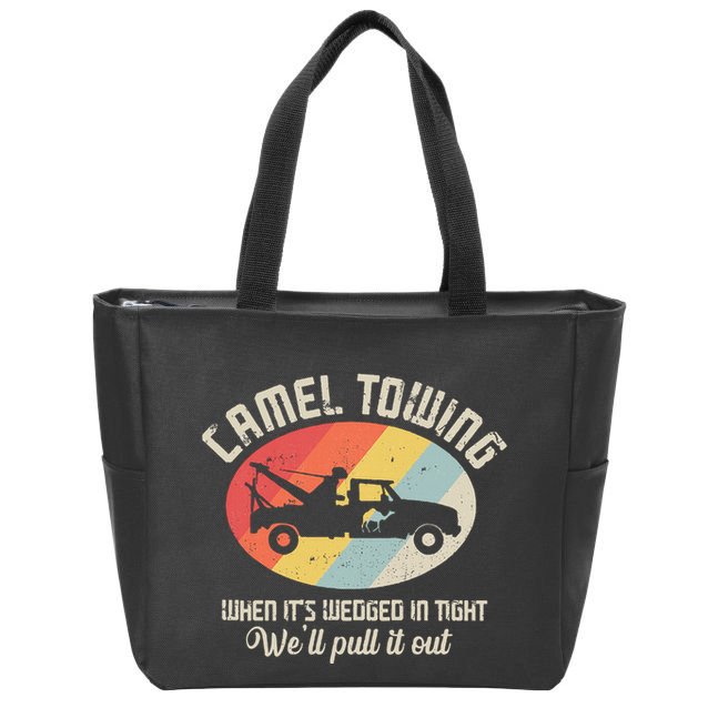 Camel Towing Halloween Retro Zip Tote Bag