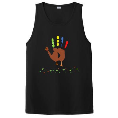 Cutest Turkey Handprint Thanksgiving PosiCharge Competitor Tank