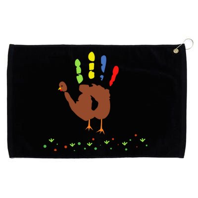 Cutest Turkey Handprint Thanksgiving Grommeted Golf Towel