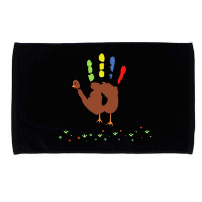 Cutest Turkey Handprint Thanksgiving Microfiber Hand Towel