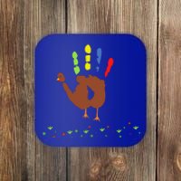 Cutest Turkey Handprint Thanksgiving Coaster