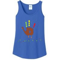 Cutest Turkey Handprint Thanksgiving Ladies Essential Tank