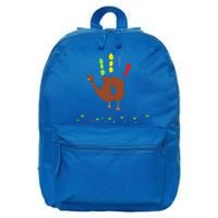 Cutest Turkey Handprint Thanksgiving 16 in Basic Backpack