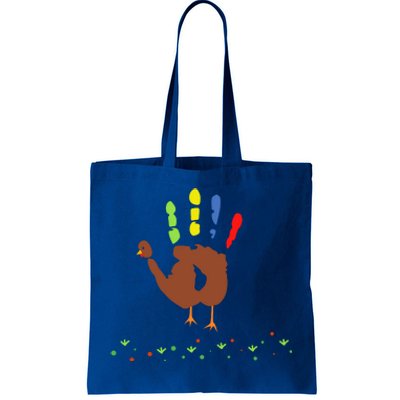 Cutest Turkey Handprint Thanksgiving Tote Bag