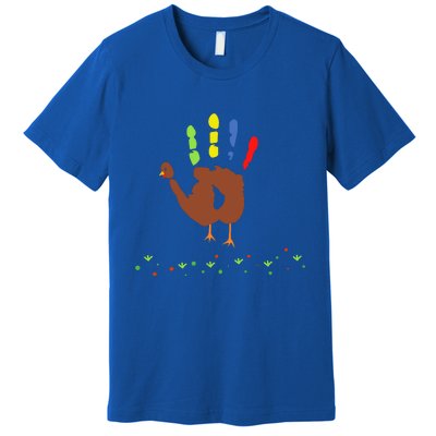 Cutest Turkey Handprint Thanksgiving Premium T-Shirt