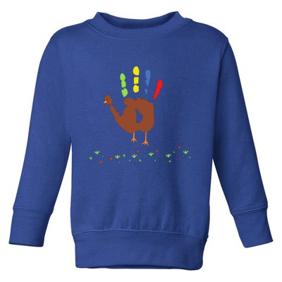 Cutest Turkey Handprint Thanksgiving Toddler Sweatshirt