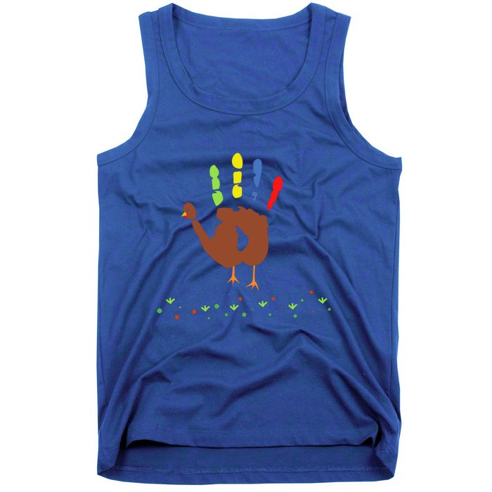 Cutest Turkey Handprint Thanksgiving Tank Top